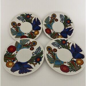 EUC Set of 4 Villeroy & Boch Acapulco Mexican 5-7/8” Saucers Plates Luxembourg